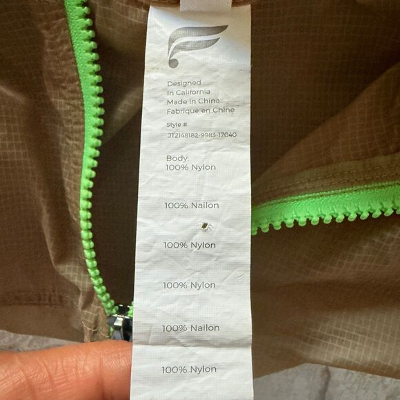 Fabletics Payton Woven Cedar Multi Jacket Lightweight Color-Blocked Zip Jacket M - Picture 6 of 10